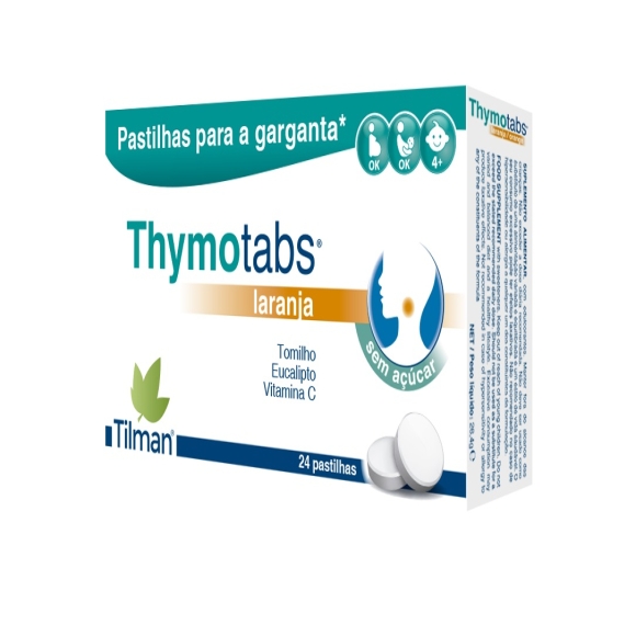 Tilman Thymotabs Laranja Garganta Inflamada 24 Pastilhas